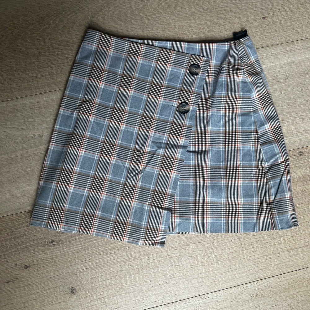 H&M Plaid Mini Skirt with Button Detail | 6
